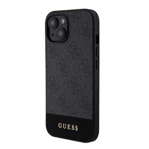 Guess PU 4G Stripe MagSafe Case for iPhone 15 Black image 1