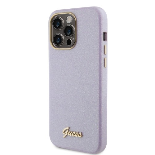 Guess PU Glitter Full Wrapped Case for iPhone 15 Pro Max Lilac image 1