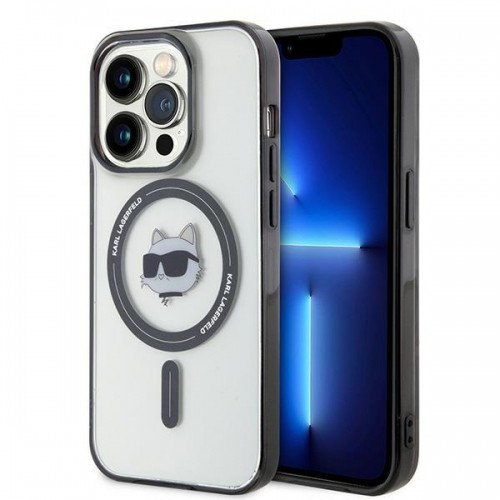 Karl Lagerfeld KLHMP15XHCHNOTK iPhone 15 Pro Max 6.7" transparent hardcase IML Choupette`s Head MagSafe image 1