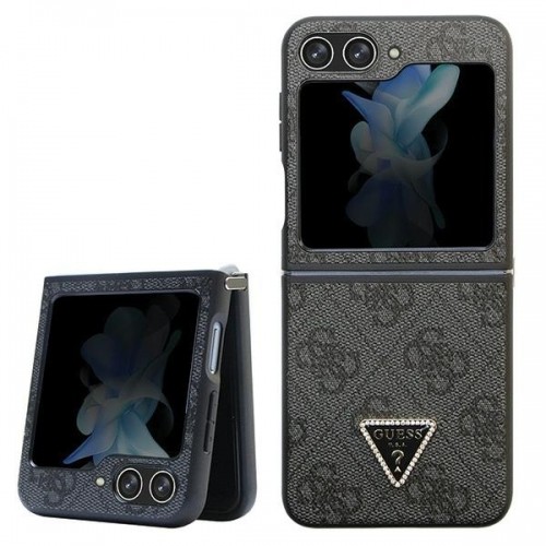 Guess GUHCZF5P4TDPK F731 Z Flip5 czarny|black hardcase Leather 4G Diamond Triangle image 1