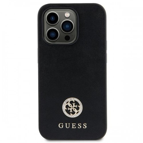 Guess GUHCN61PS4DGPK iPhone 11 | Xr 6.1" czarny|black hardcase Strass Metal Logo image 1