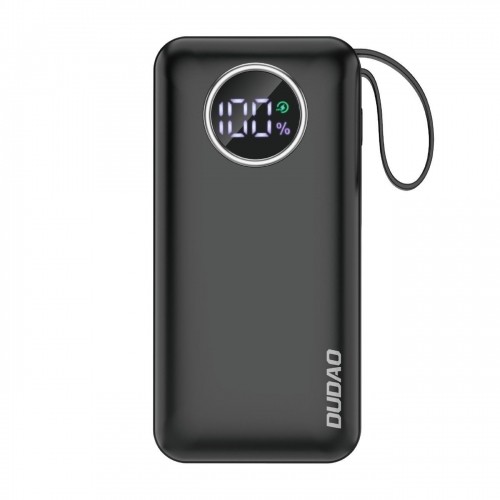 Dudao powerbank 10000mAh 1xUSB-A | 1xUSB-C 22.5W with built-in cable 1xLightning | 1xUSB-C black (K15sB) image 1