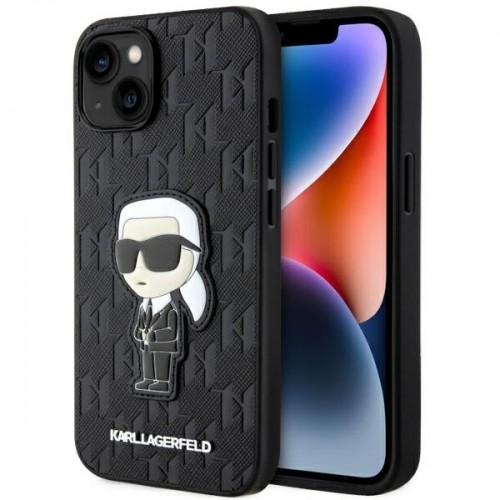 Karl Lagerfeld KLHCP14SSAKHPKK iPhone 14 6.1" czarny|black Saffiano Monogram Ikonik image 1