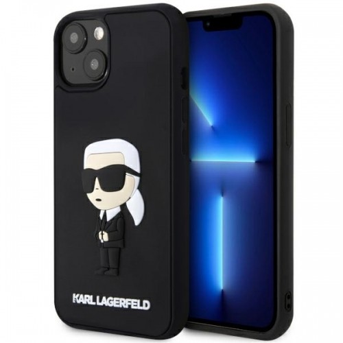 Karl Lagerfeld KLHCP14M3DRKINK iPhone 14 Plus 6.7" czarny|black hardcase Rubber Ikonik 3D image 1