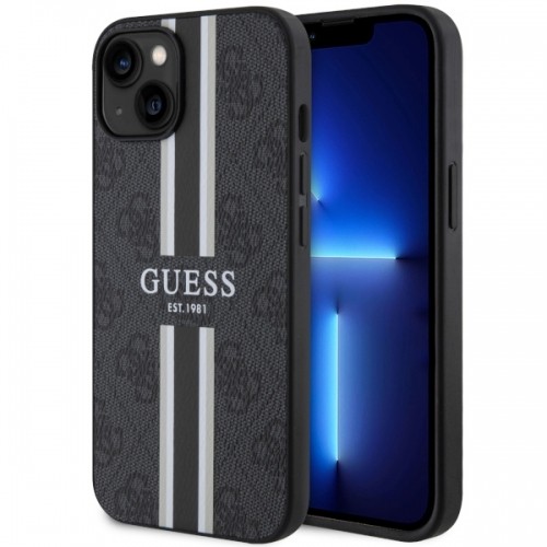 Guess GUHMP14MP4RPSK iPhone 14 Plus 6,7" czarny|black hardcase 4G Printed Stripes MagSafe image 1