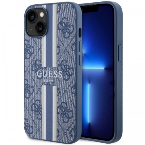 Guess GUHMP14MP4RPSB iPhone 14 Plus 6,7" niebieski|blue hardcase 4G Printed Stripes MagSafe image 1