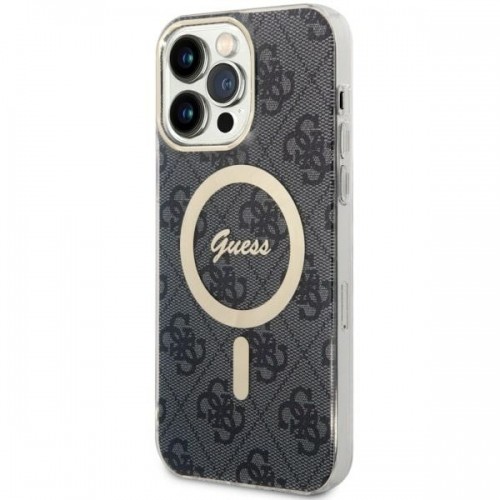 Guess 4G IML MagSafe Compatible Case for iPhone 14 Pro Max Black image 1