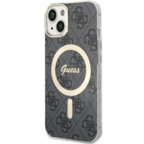 Guess 4G IML MagSafe Compatible Case for iPhone 14 Black image 1