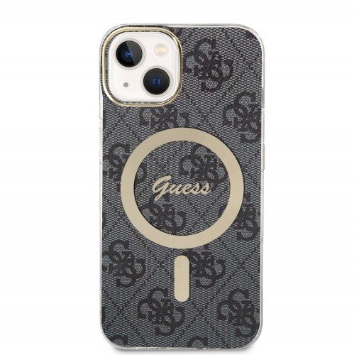 Guess 4G IML MagSafe Compatible Case for iPhone 13 Black image 1