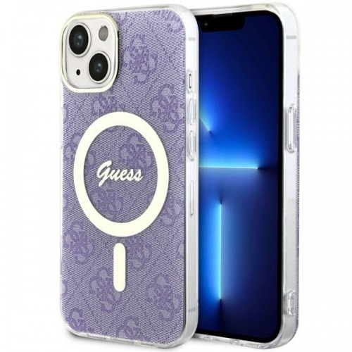 Guess GUHMP14SH4STU iPhone 14 6.1" purpurowy|purple hardcase 4G MagSafe image 1