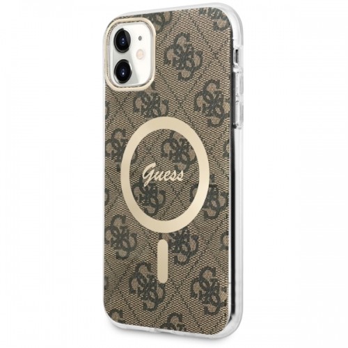 Guess GUHMN61H4STW iPhone 11 6.1" brązowy|brown hardcase 4G MagSafe image 1