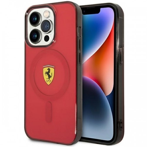 Ferrari FEHMP14LURKR iPhone 14 Pro 6,1" czerwony|red hardcase Translucent Magsafe image 1