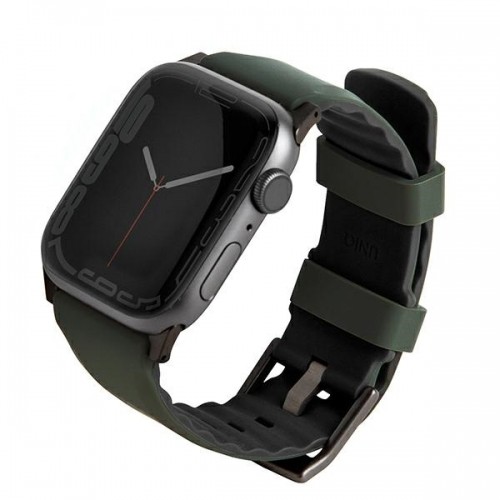 UNIQ pasek Linus Apple Watch Series 4|5|6|7|8|SE|SE2|Ultra 42|44|45mm. Airosoft Silicone zielony|moss green image 1