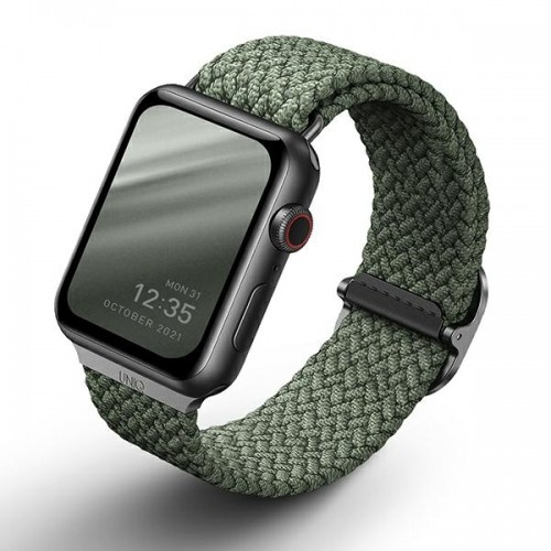 UNIQ pasek Aspen Apple Watch 44|42|45|49 mm Series 4|5|6|7|8|SE|SE2|Ultra Braided zielony|cypress green image 1