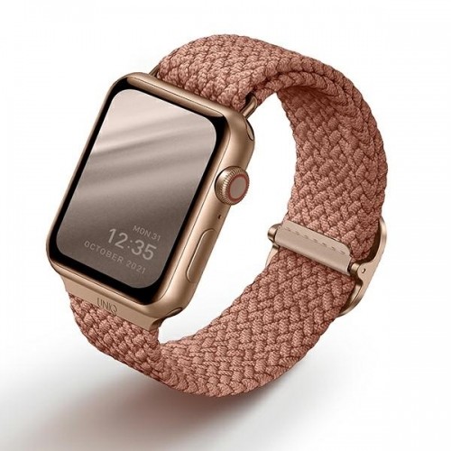 UNIQ pasek Aspen Apple Watch 44|42|45|49 mm Series 4|5|6|7|8|SE|SE2|Ultra Braided różowy|grapefruit pink image 1