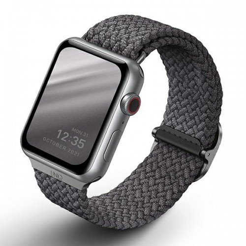 UNIQ pasek Aspen Apple Watch 40|38|41mm Series 4|5|6|7|8|SE|SE2 Braided szary|granite grey image 1