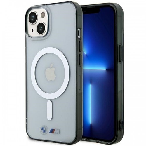 Etui BMW BMHMP14MHCRS iPhone 14 Plus 6.7" transparent hardcase Silver Ring MagSafe image 1