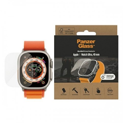 PanzerGlass Ultra-Wide Fit Apple Watch Ultra 49mm Screen Protection Platinium Strength 3680 image 1