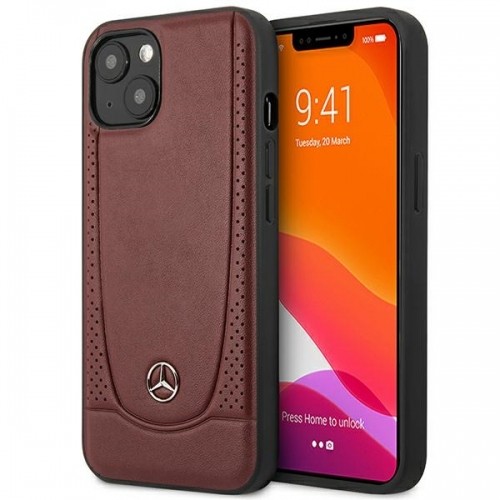 Mercedes MEHCP14SARMRE iPhone 14 6,1" czerwony|red hardcase Leather Urban Bengale image 1