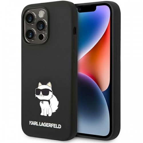 Karl Lagerfeld KLHMP14XSNCHBCK iPhone 14 Pro Max 6,7" hardcase czarny|black Silicone Choupette MagSafe image 1