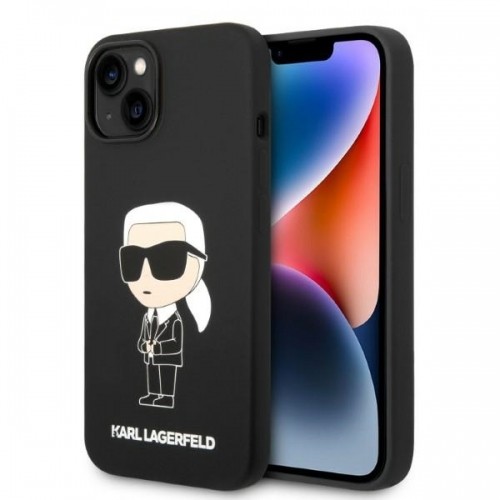 Karl Lagerfeld KLHMP14SSNIKBCK iPhone 14 6,1" hardcase czarny|black Silicone Ikonik Magsafe image 1
