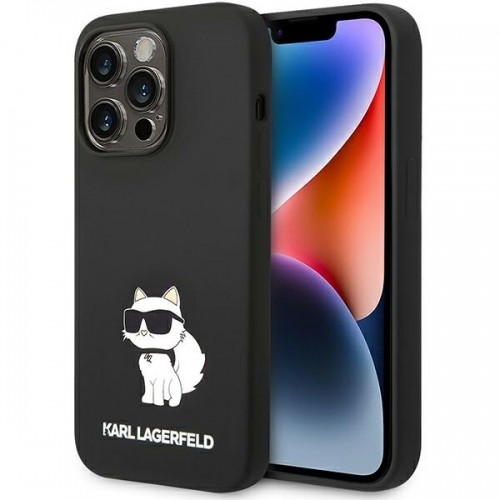 Karl Lagerfeld KLHMP14LSNCHBCK iPhone 14 Pro 6,1" hardcase czarny|black Silicone Choupette MagSafe image 1