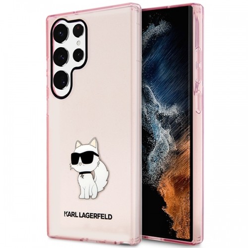 Karl Lagerfeld KLHCS23LHNCHTCP S23 Ultra S918 różowy|pink hardcase Ikonik Choupette image 1