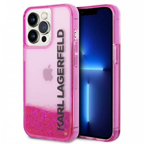 Karl Lagerfeld KLHCP14XLCKVF iPhone 14 Pro Max 6,7" różowy|pink hardcase Liquid Glitter Elong image 1