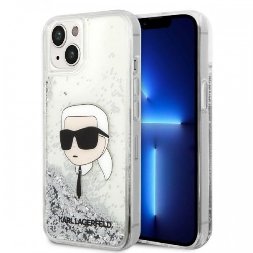 Karl Lagerfeld KLHCP14MLNKHCH iPhone 14 Plus 6,7" srebrny|silver hardcase Glitter Karl Head image 1