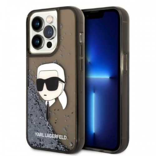 Karl Lagerfeld KLHCP14LLNKHCK iPhone 14 Pro 6,1" czarny|black hardcase Glitter Karl Head image 1