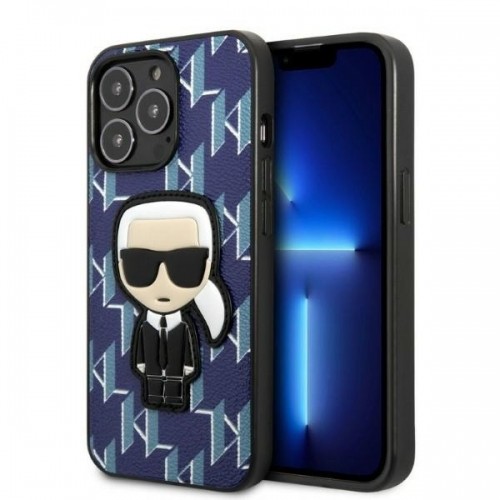 Karl Lagerfeld KLHCP13XPMNIKBL iPhone 13 Pro Max 6,7" hardcase niebieski|blue Monogram Ikonik Patch image 1