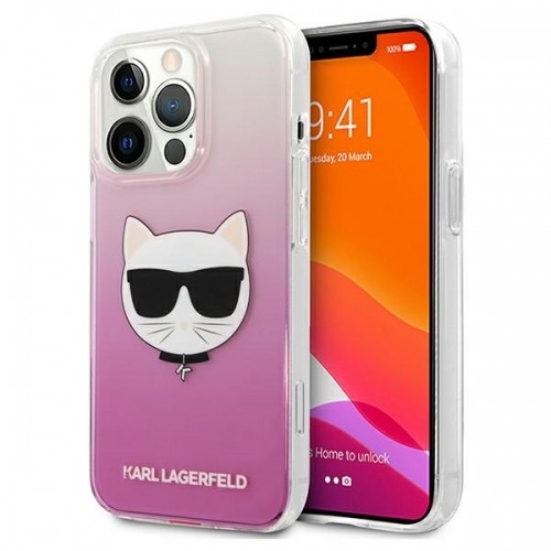 Karl Lagerfeld KLHCP13LCTRP iPhone 13 Pro | 13 6,1" hardcase różowy|pink Choupette Head image 1