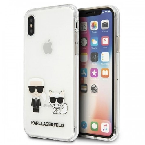 Karl Lagerfeld KLHCI65CKTR iPhone Xs Max hardcase Transparent Karl & Choupette image 1