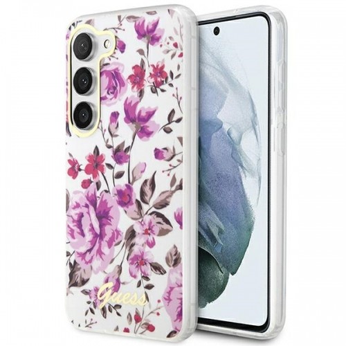 Guess GUHCS23SHCFWST S23 S911 biały|white hardcase Flower Collection image 1