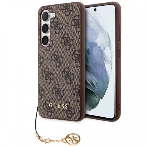 Guess GUHCS23SGF4GBR S23 S911 brązowy|brown hardcase 4G Charms Collection image 1