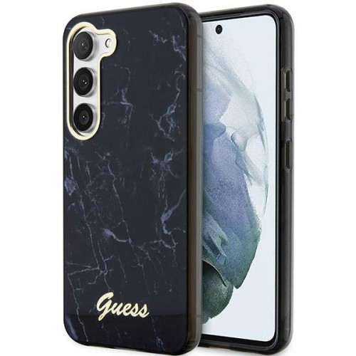 Guess GUHCS23MPCUMAK S23 +S916 czarny|black hardcase Marble image 1