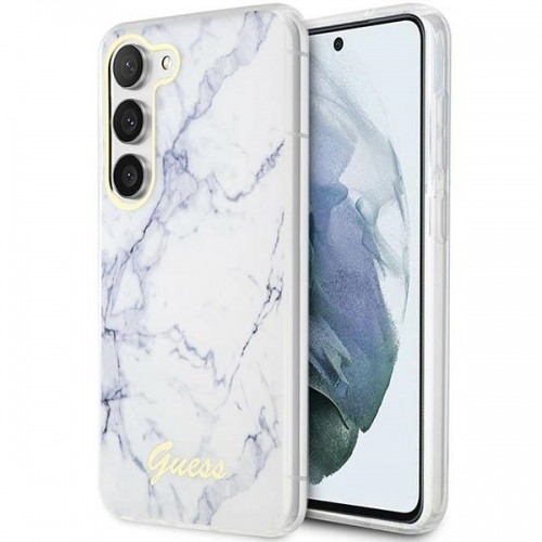 Guess GUHCS23MPCUMAH S23+ S916 biały|white hardcase Marble image 1