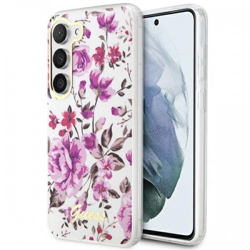 Guess GUHCS23MHCFWST S23+ S916 biały|white hardcase Flower Collection image 1