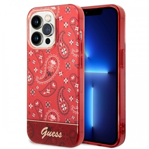 Guess GUHCP14XHGBNHR iPhone 14 Pro Max 6,7" czerwony|red hardcase Bandana Paisley image 1