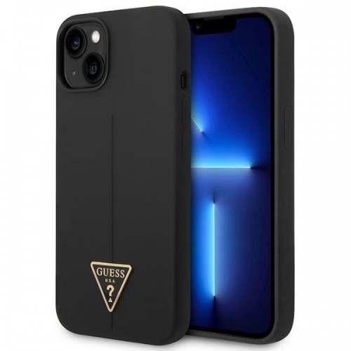 Guess GUHCP14MSLTGK iPhone 14 Plus 6,7" czarny|black hardcase Silicone Triangle image 1