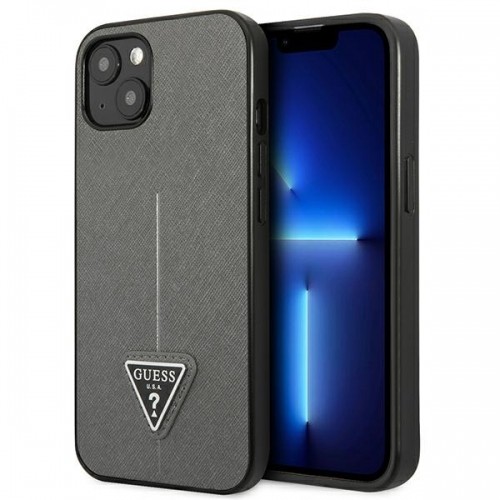 Guess GUHCP14MPSATLG iPhone 14 Plus 6,7" srebrny|silver hardcase SaffianoTriangle Logo image 1