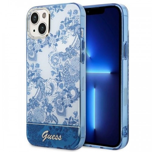 Guess GUHCP14MHGPLHB iPhone 14 Plus 6,7" niebieski|blue hardcase Porcelain Collection image 1