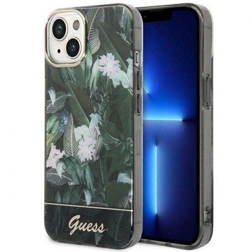 Guess GUHCP14MHGJGHA iPhone 14 Plus 6,7" zielony|green hardcase Jungle Collection image 1
