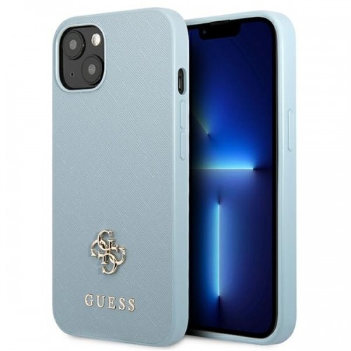 Guess GUHCP13MPS4MB iPhone 13 6,1" niebieski|blue hardcase Saffiano 4G Small Metal Logo image 1
