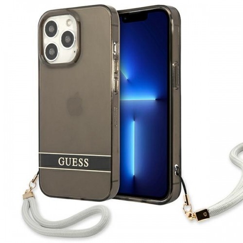 Guess GUHCP13LHTSGSK iPhone 13 Pro | 13 6,1" czarny|black hardcase Translucent Stap image 1