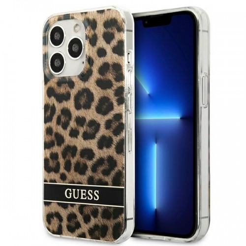Guess GUHCP13LHSLEOW iPhone 13 Pro | 13 6,1" brązowy|brown hardcase Leopard image 1