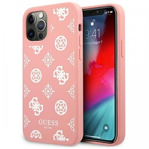 Guess GUHCP12LLSPEWPI iPhone 12 Pro Max 6,7" różowy|pink hard case Peony Collection image 1