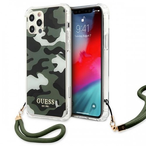 Guess GUHCP12LKSARKA iPhone 12 Pro Max 6,7" zielony|khaki hardcase Camo Collection image 1