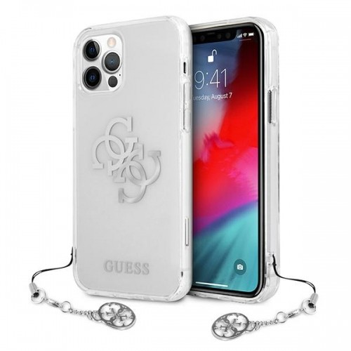 Guess GUHCP12LKS4GSI iPhone 12 Pro Max 6,7" Transparent hardcase 4G Silver Charms Collection image 1