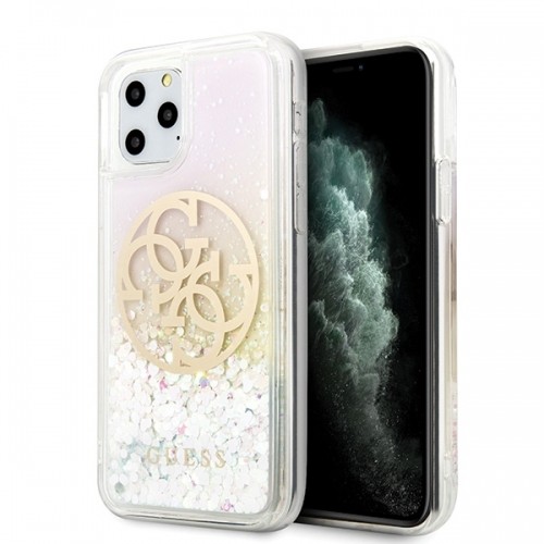 Guess GUHCN58LGIRGP iPhone 11 Pro hard case Gradient Liquid Glitter Circle Logo image 1